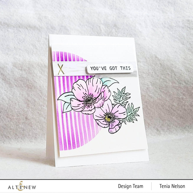 Altenew Stamp & Die & Stencil Bundle Poppy Arrangement Stamp & Die & Stencil Bundle