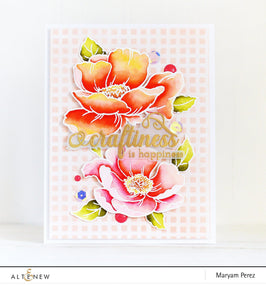 Altenew Stamp & Die & Stencil Bundle Poppy Garden Stamp & Die & Mask Stencil Bundle