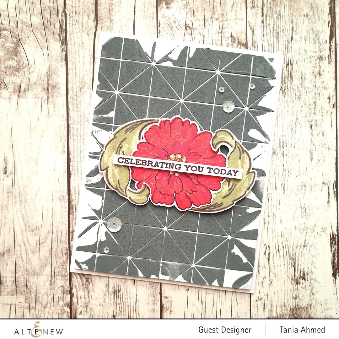 Altenew Stamp & Die & Stencil Bundle Precious Blooms Stamp & Die & Mask Stencil Bundle