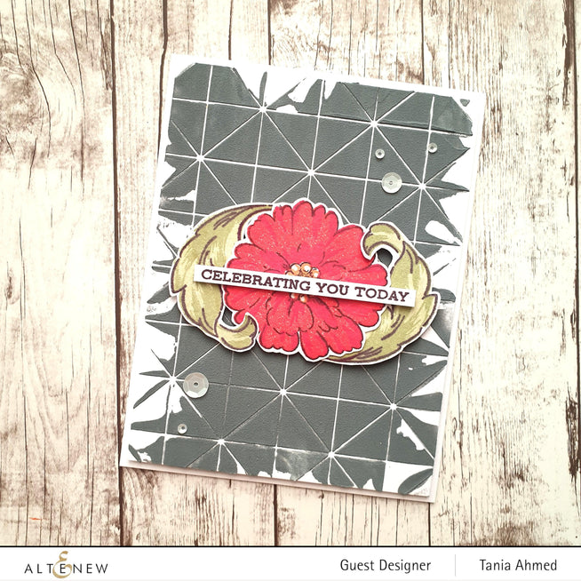 Altenew Stamp & Die & Stencil Bundle Precious Blooms Stamp & Die & Mask Stencil Bundle