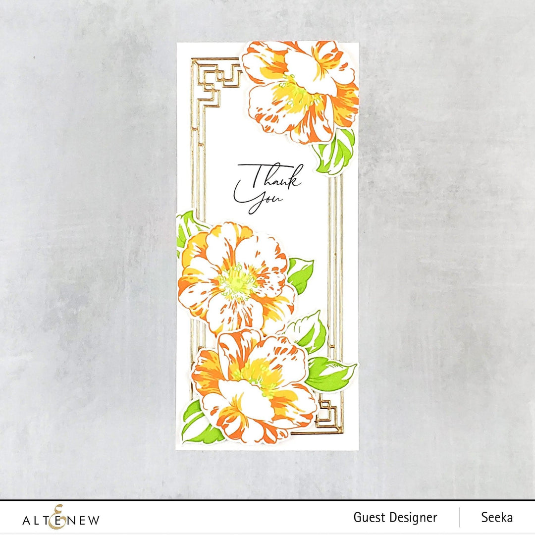 Altenew Stamp & Die & Stencil Bundle Queen Anemone