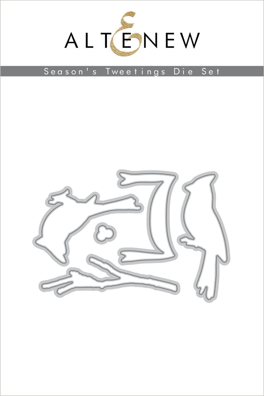 Altenew Stamp & Die & Stencil Bundle Season's Tweetings Stamp & Die & Mask Stencil Bundle