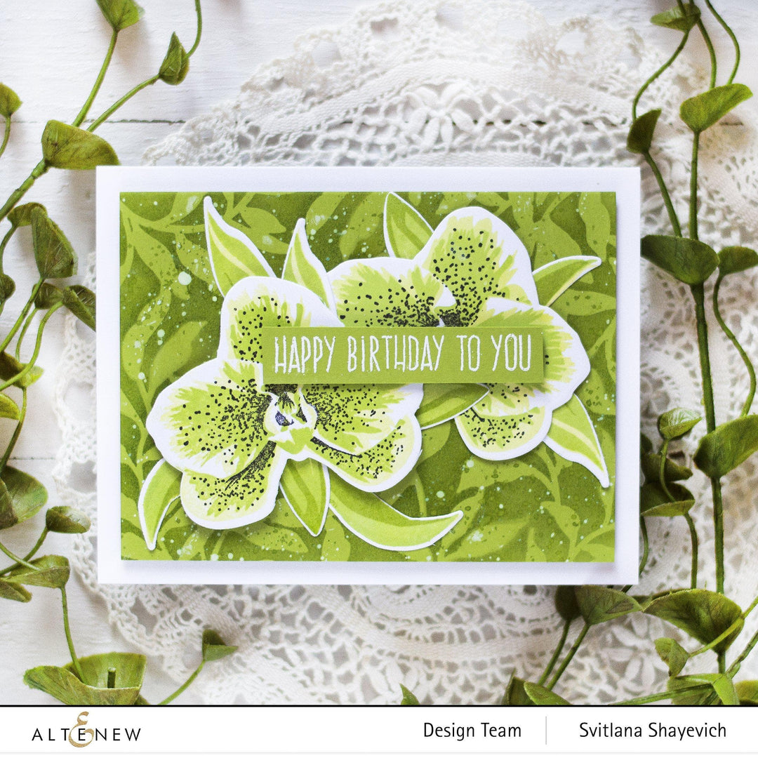 Altenew Stamp & Die & Stencil Bundle Spotted Orchid Stamp & Die & Mask Stencil Bundle