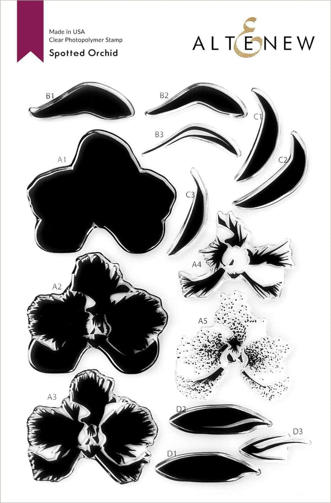 Altenew Stamp & Die & Stencil Bundle Spotted Orchid