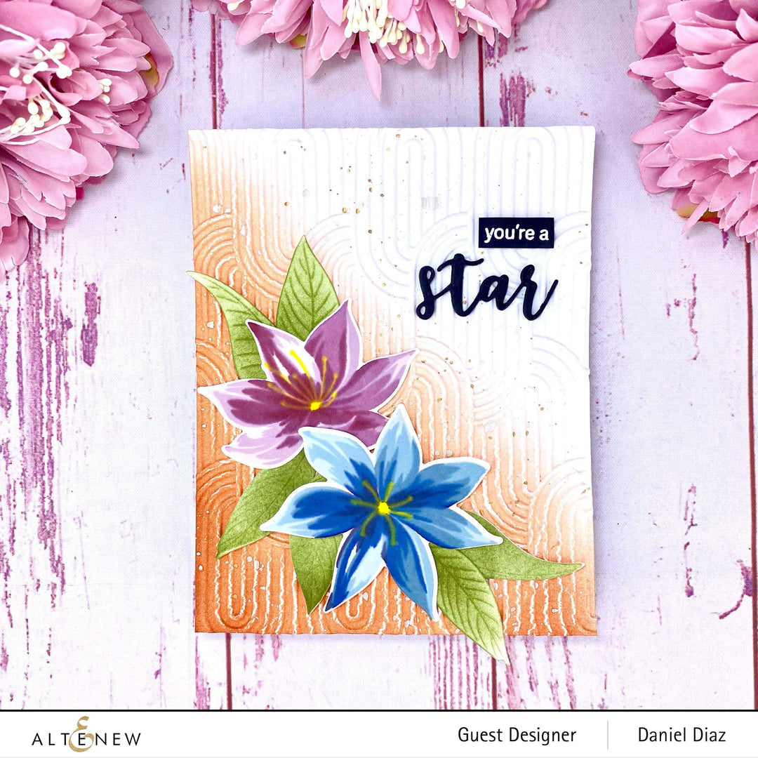 Altenew Stamp & Die & Stencil Bundle Stunning Starflowers Stamp & Die & Mask Stencil Bundle