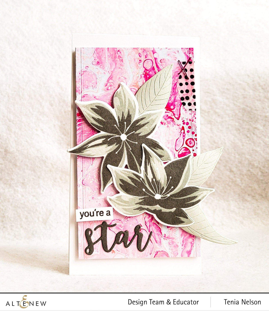 Altenew Stamp & Die & Stencil Bundle Stunning Starflowers Stamp & Die & Mask Stencil Bundle