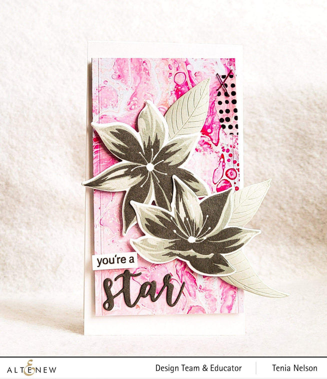 Altenew Stamp & Die & Stencil Bundle Stunning Starflowers Stamp & Die & Mask Stencil Bundle