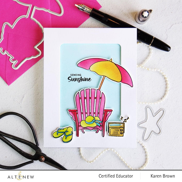 Altenew Stamp & Die & Stencil Bundle Summer Wishes Stamp & Die & Stencil Bundle