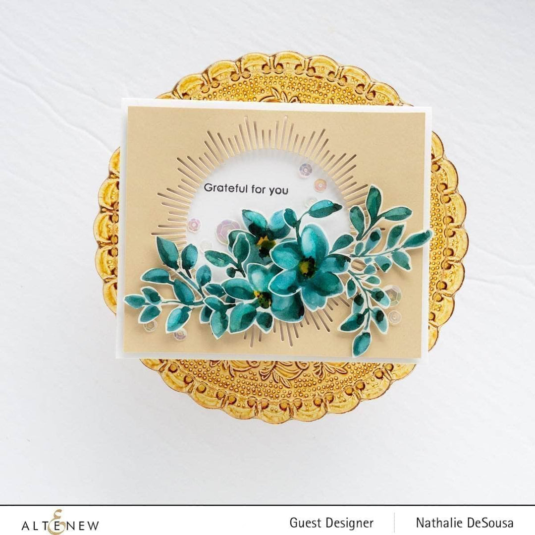 Altenew Stamp & Die & Stencil Bundle Sunflower Daisy Stamp & Die & Mask Stencil Bundle