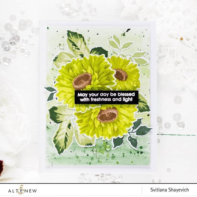 Altenew Stamp & Die & Stencil Bundle Sunflower Daisy Stamp & Die & Mask Stencil Bundle
