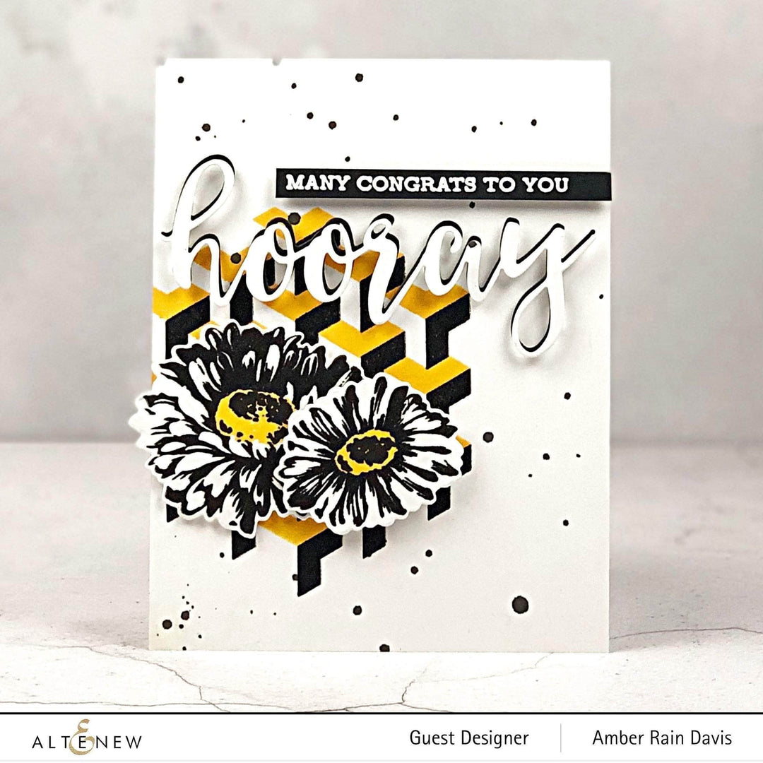 Altenew Stamp & Die & Stencil Bundle Sunflower Daisy Stamp & Die & Mask Stencil Bundle