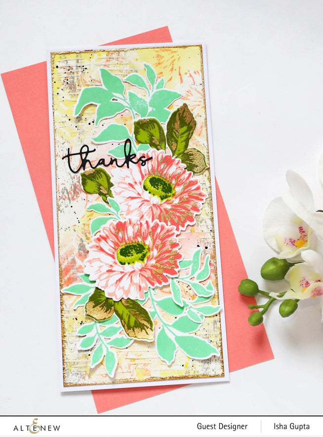 Altenew Stamp & Die & Stencil Bundle Sunflower Daisy Stamp & Die & Mask Stencil Bundle