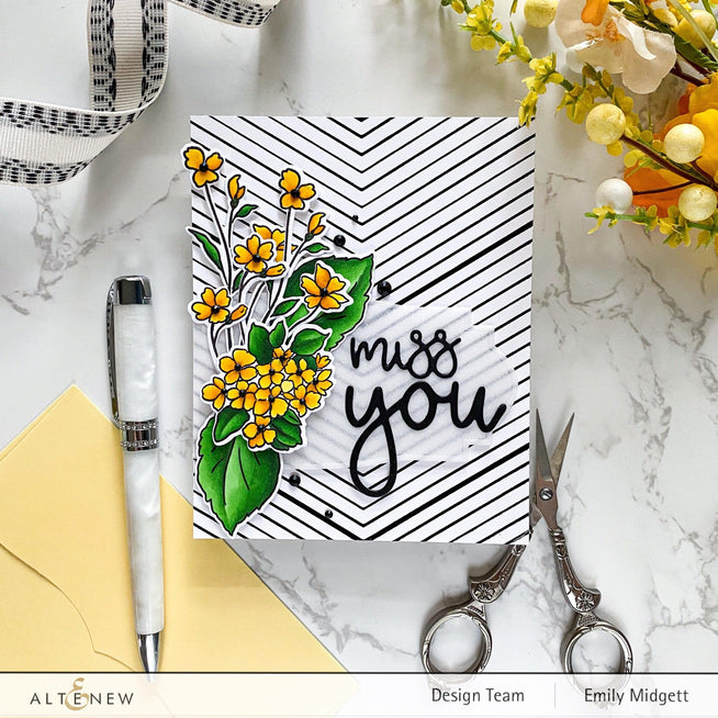 Altenew Stamp & Die & Stencil Bundle Sweet Nothings Stamp & Die & Mask Stencil Bundle