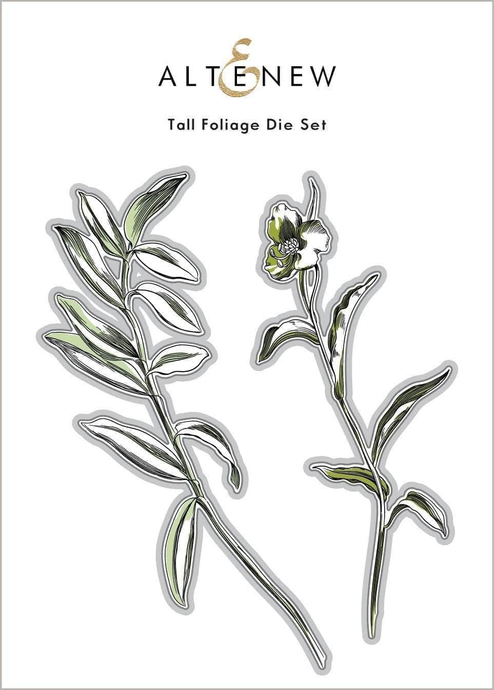 Altenew Stamp & Die & Stencil Bundle Tall Foliage