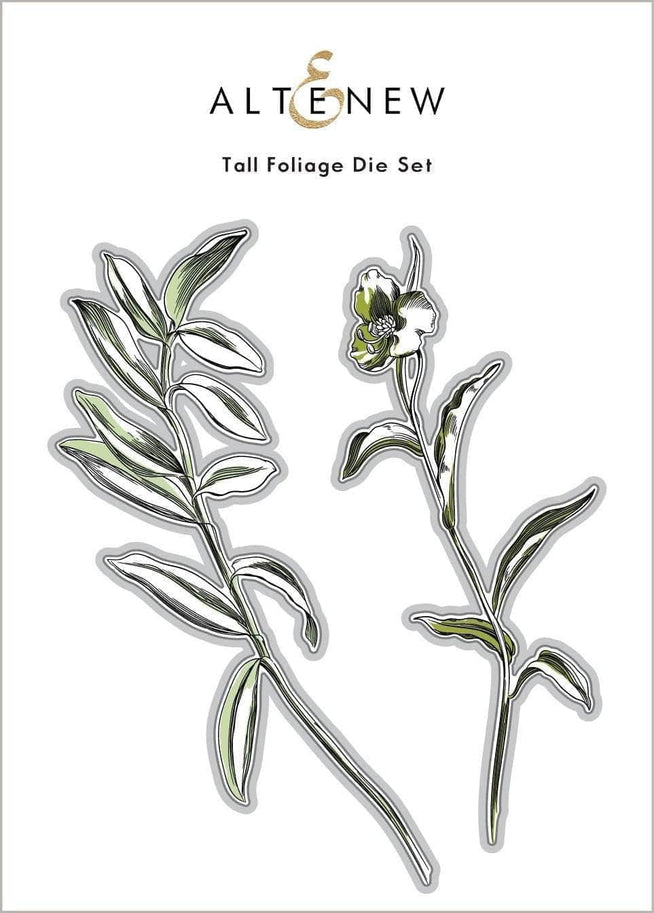 Altenew Stamp & Die & Stencil Bundle Tall Foliage