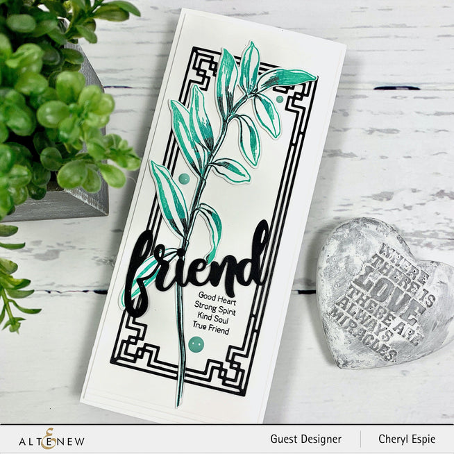 Altenew Stamp & Die & Stencil Bundle Tall Foliage