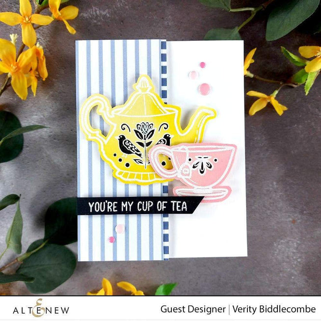 Altenew Stamp & Die & Stencil Bundle Tea for Two Stamp & Die & Stencil Bundle
