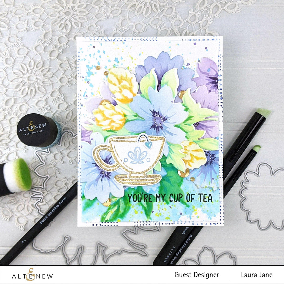 Altenew Stamp & Die & Stencil Bundle Tea for Two Stamp & Die & Stencil Bundle