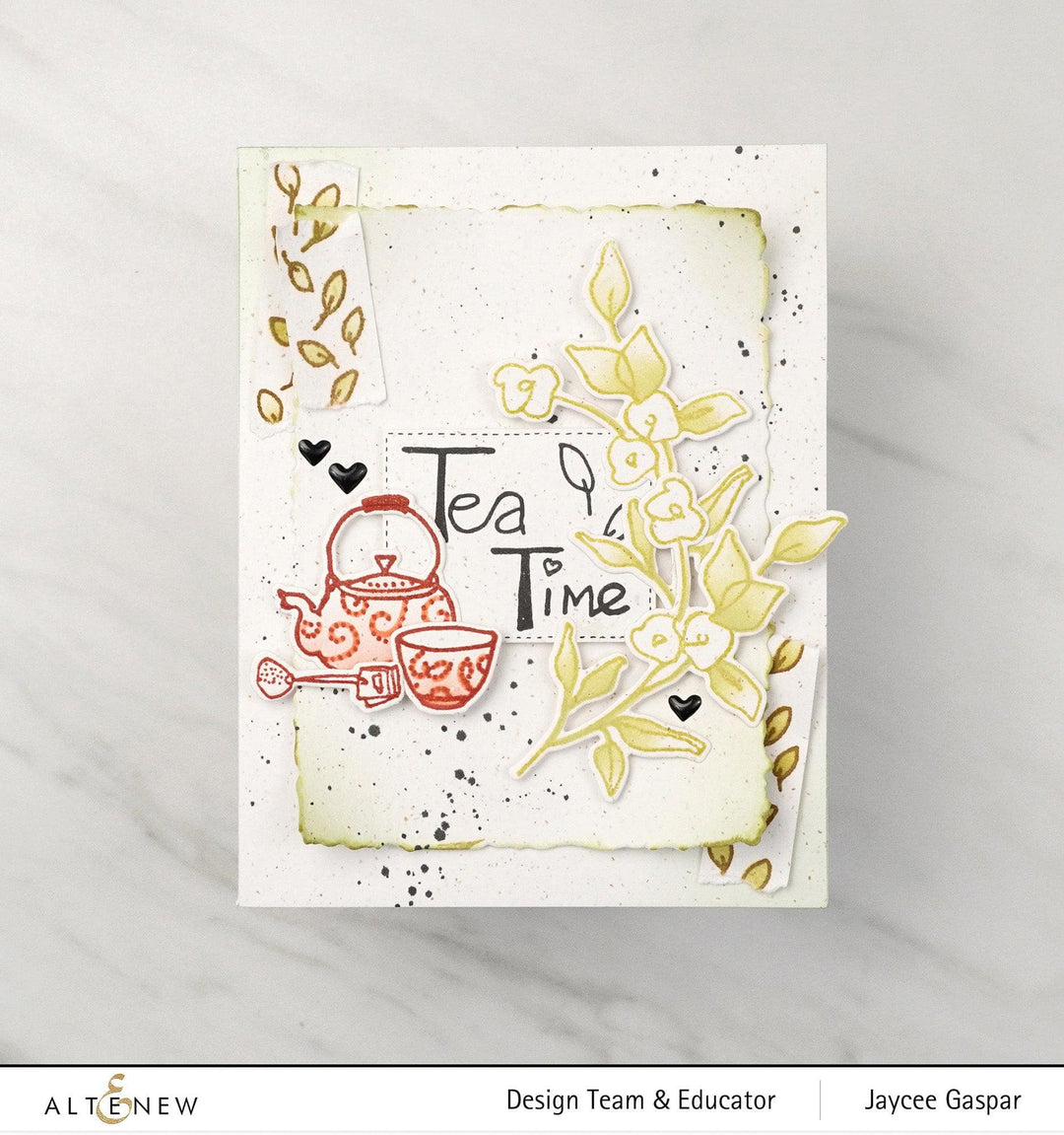 Altenew Stamp & Die & Stencil Bundle Tea Time Stamp & Die & Stencil Bundle