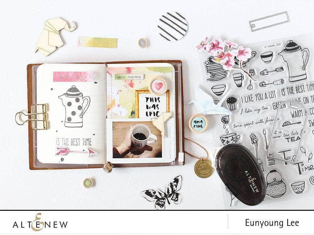 Altenew Stamp & Die & Stencil Bundle Tea Time Stamp & Die & Stencil Bundle