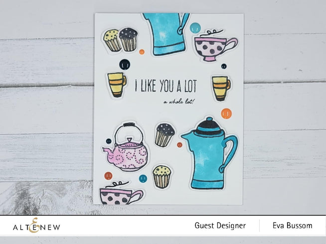 Altenew Stamp & Die & Stencil Bundle Tea Time Stamp & Die & Stencil Bundle