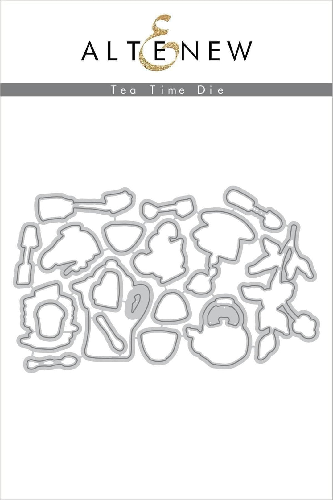 Altenew Stamp & Die & Stencil Bundle Tea Time Stamp & Die & Stencil Bundle