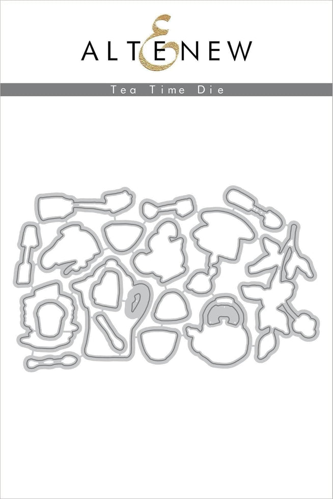 Altenew Stamp & Die & Stencil Bundle Tea Time Stamp & Die & Stencil Bundle