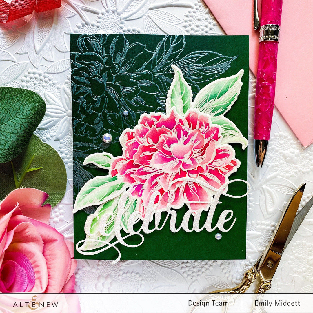 Altenew Stamp & Die & Stencil Bundle Vintage Garden Stamp & Die & Coloring Stencil Bundle
