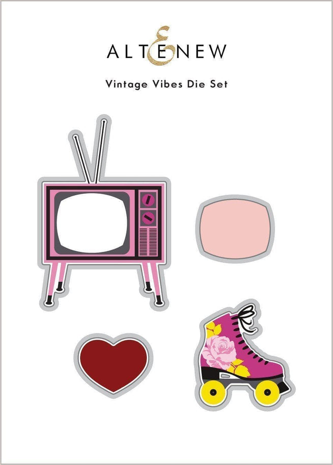 Altenew Stamp & Die & Stencil Bundle Vintage Vibes Stamp & Die & Coloring Stencil Bundle