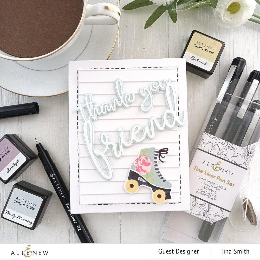 Altenew Stamp & Die & Stencil Bundle Vintage Vibes Stamp & Die & Coloring Stencil Bundle
