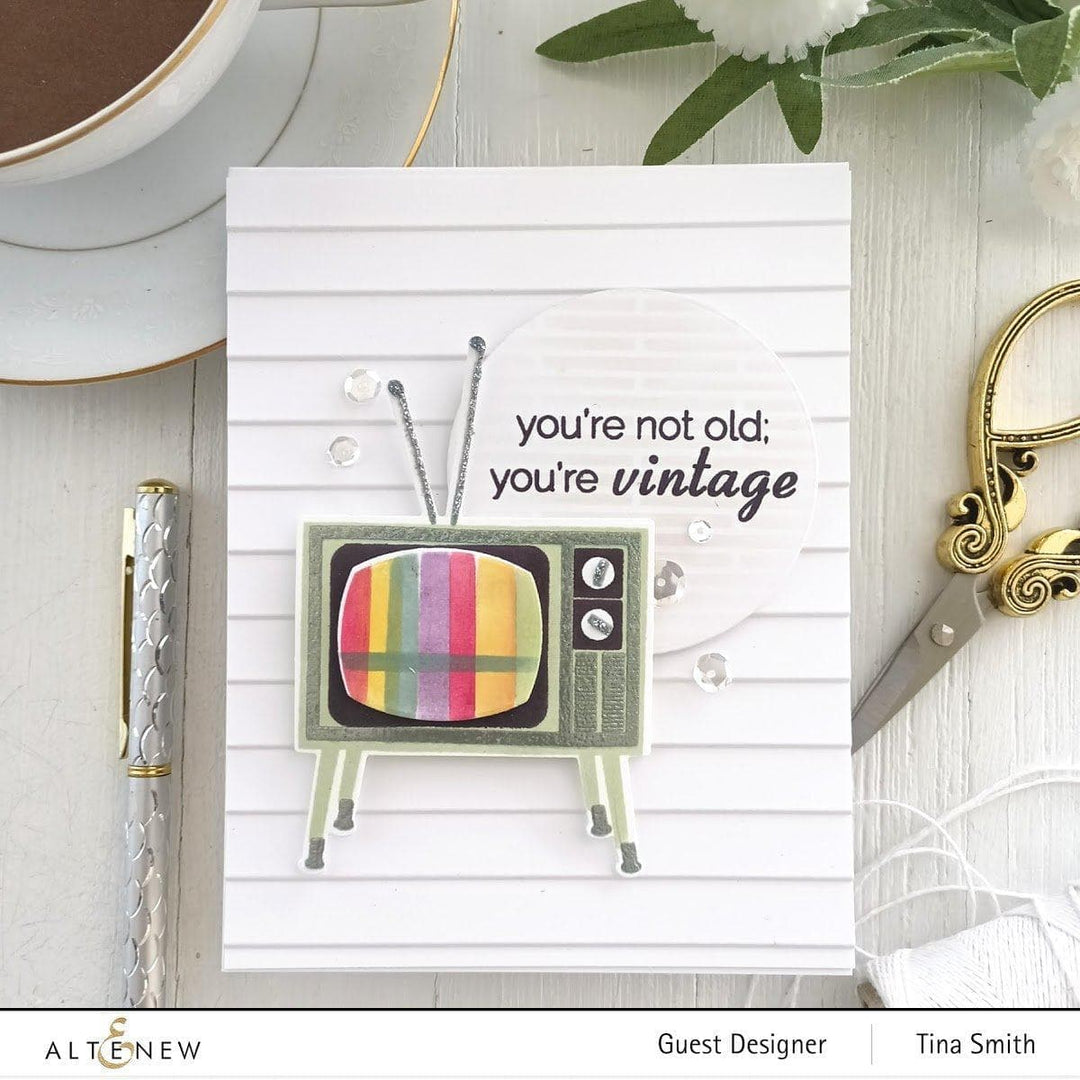 Altenew Stamp & Die & Stencil Bundle Vintage Vibes Stamp & Die & Coloring Stencil Bundle