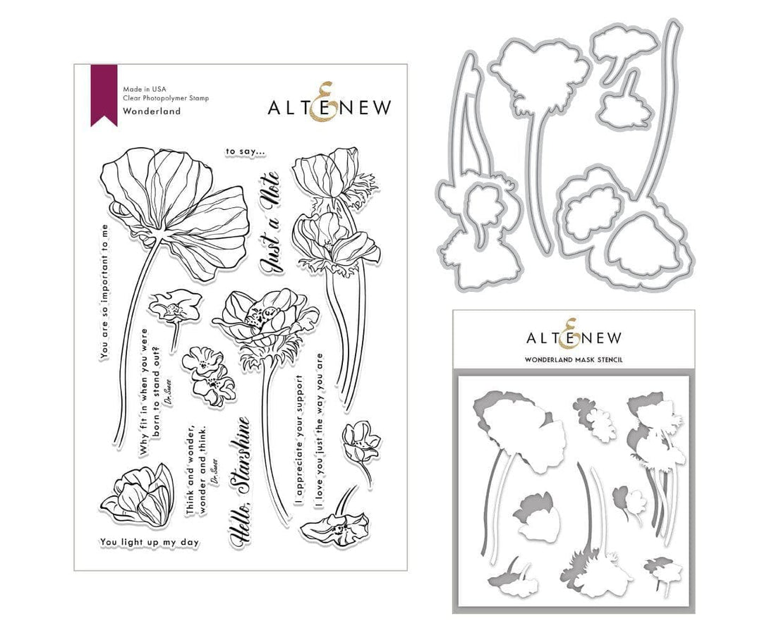 Altenew Stamp & Die & Stencil Bundle Wonderland Stamp & Die & Mask Stencil Bundle