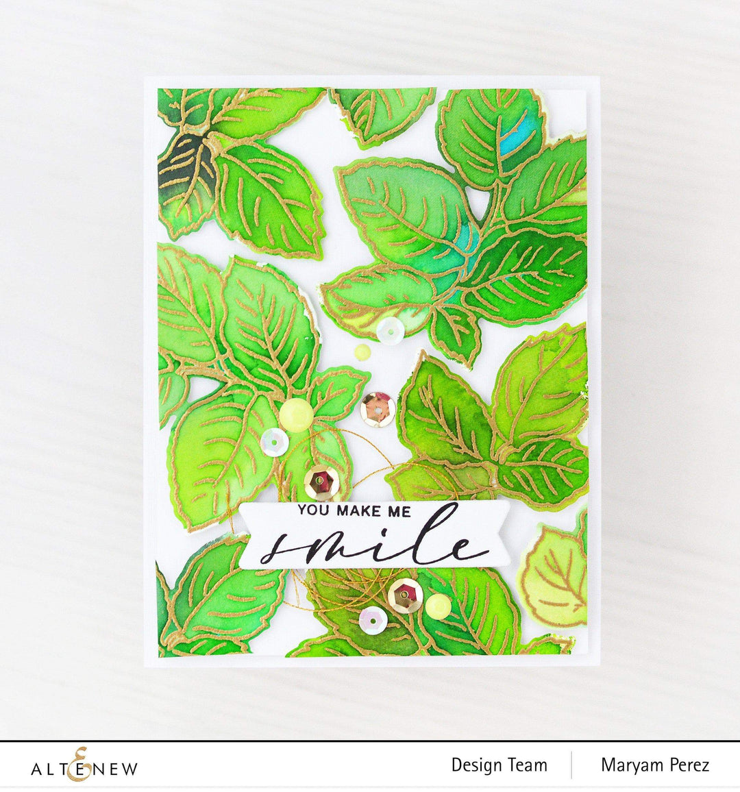 Altenew Stamp & Die & Stencil Bundle You Are Beautiful Stamp & Die & Coloring Stencil Bundle