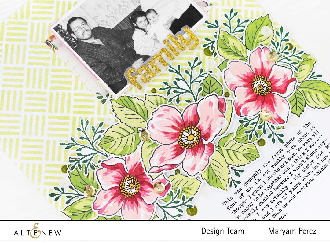 Altenew Stamp & Die & Stencil Bundle You Are Beautiful Stamp & Die & Coloring Stencil Bundle
