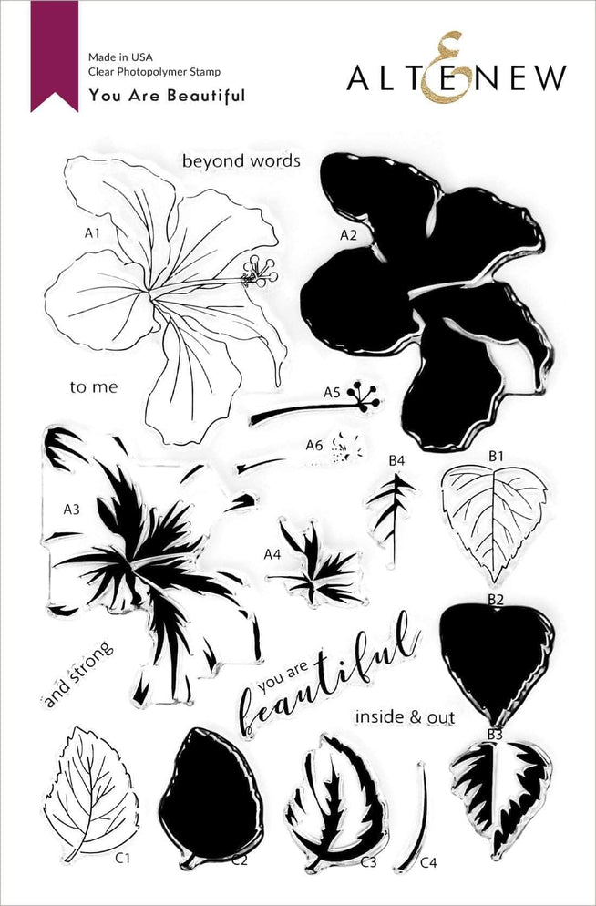 Altenew Stamp & Die & Stencil Bundle You Are Beautiful