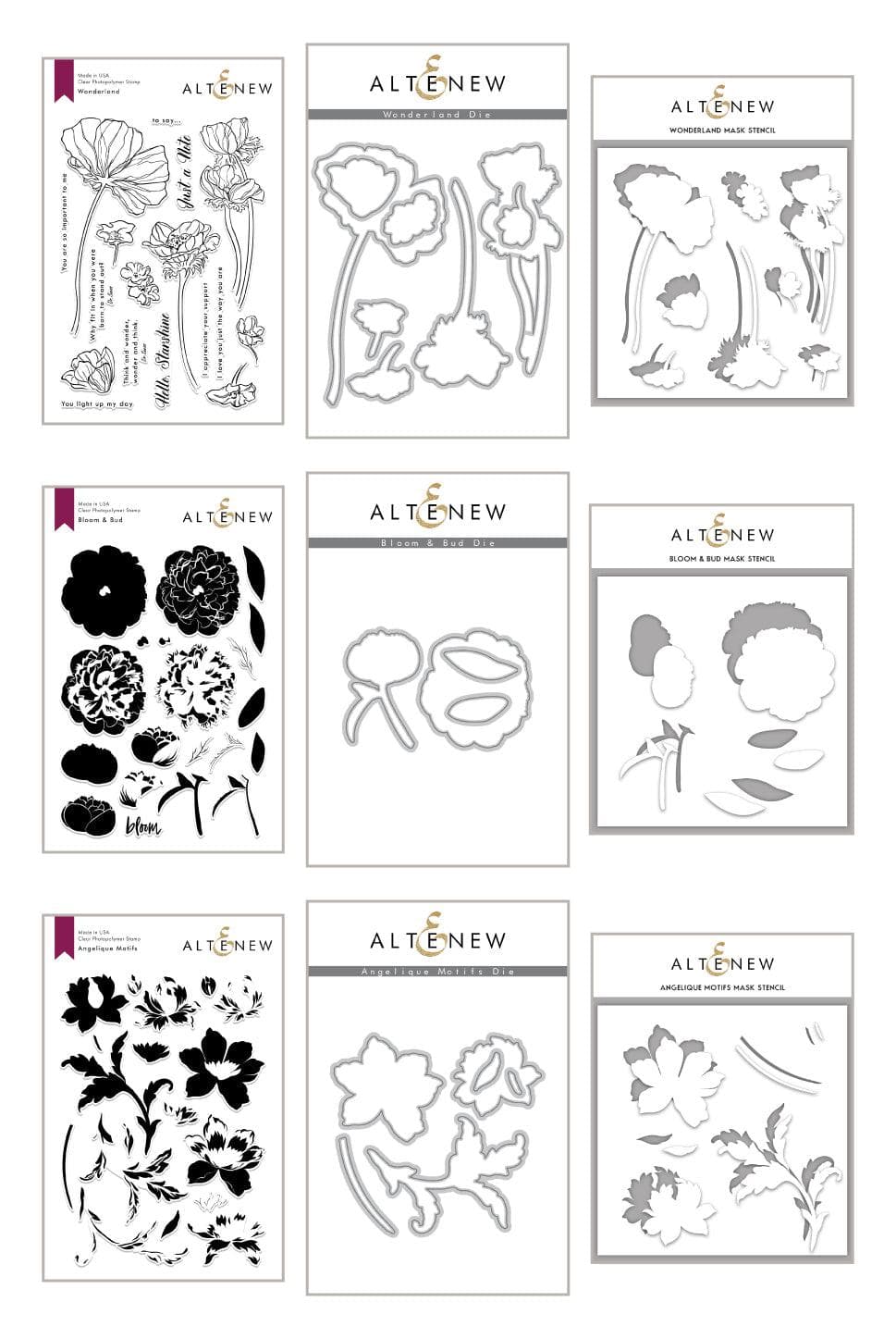Altenew Stamp & Die & Stencil Bundle Amazing Astrology Coordinating Stamp & Die & Mask Stencil Bundle