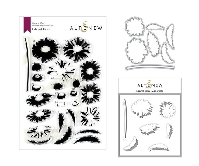 Retired - Beloved Daisy Stamp & Die & Mask Stencil Bundle - Altenew
