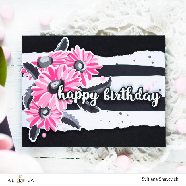 Retired - Beloved Daisy Stamp & Die & Mask Stencil Bundle - Altenew