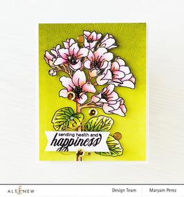 Altenew Stamp & Die & Stencil Bundle Bergenia Builder Stamp & Die & Mask Stencil Bundle