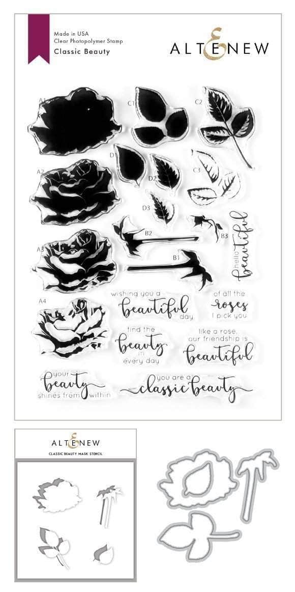 Altenew Stamp & Die & Stencil Bundle Classic Beauty Stamp & Die & Mask Stencil Bundle