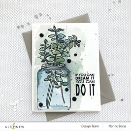 Altenew Stamp & Die & Stencil Bundle Eucalyptus Jar Stamp & Die & Mask Stencil Bundle