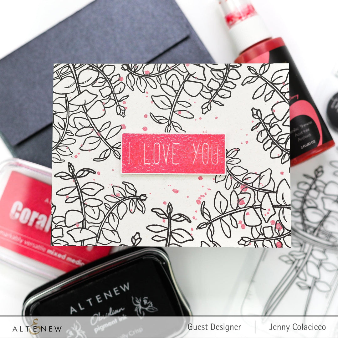 Altenew Stamp & Die & Stencil Bundle Eucalyptus Jar Stamp & Die & Mask Stencil Bundle