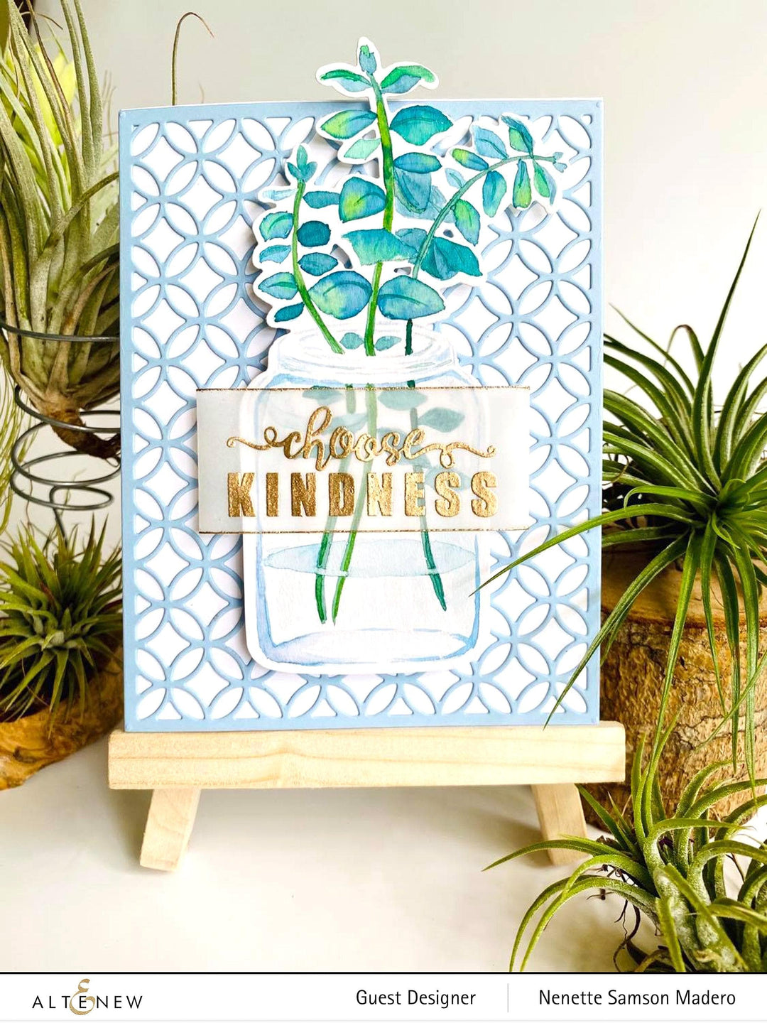 Altenew Stamp & Die & Stencil Bundle Eucalyptus Jar Stamp & Die & Mask Stencil Bundle
