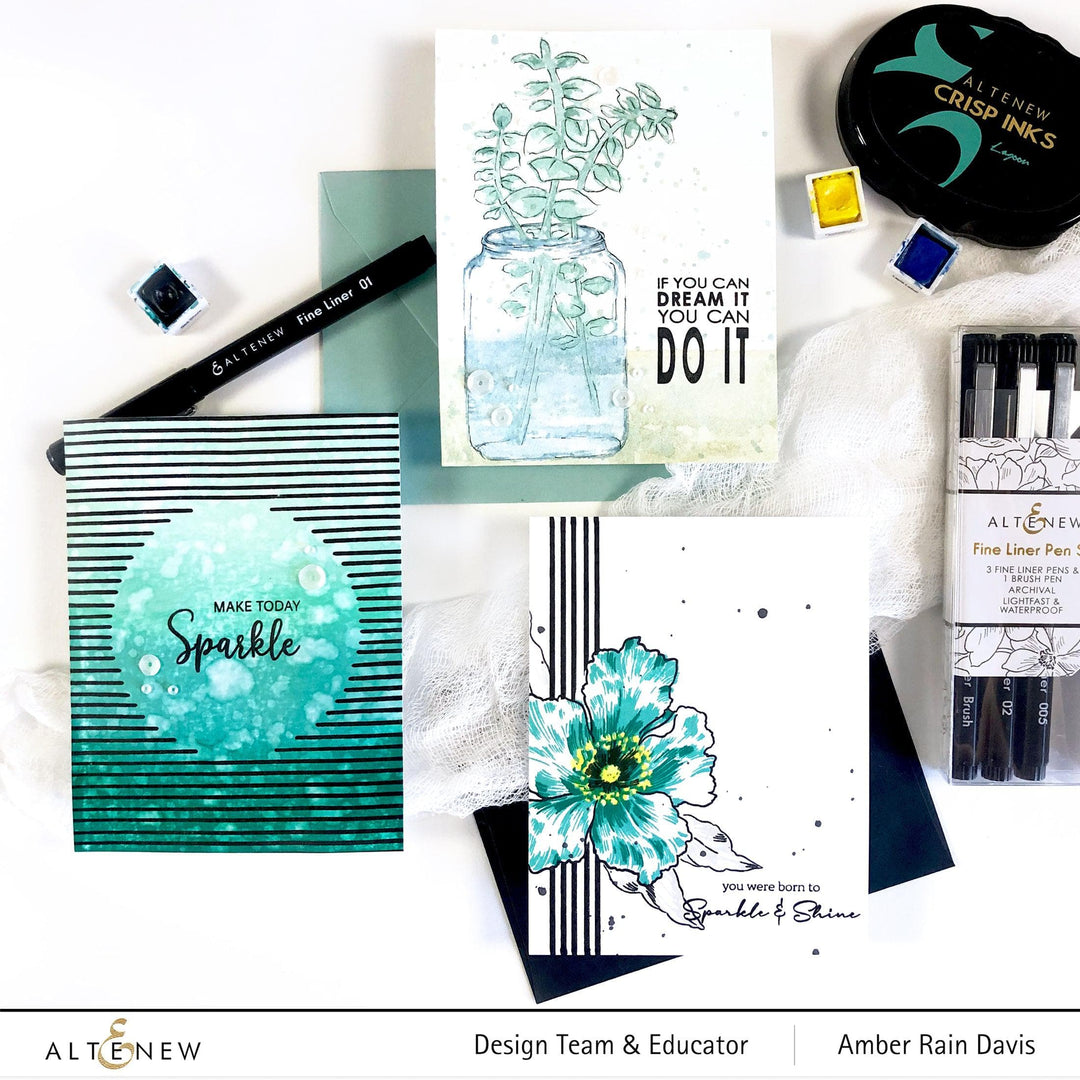 Altenew Stamp & Die & Stencil Bundle Eucalyptus Jar Stamp & Die & Mask Stencil Bundle