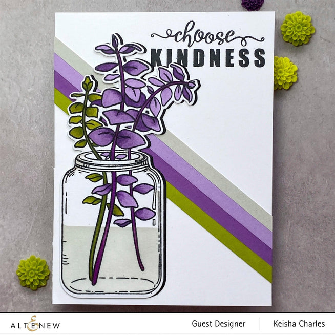 Altenew Stamp & Die & Stencil Bundle Eucalyptus Jar Stamp & Die & Mask Stencil Bundle