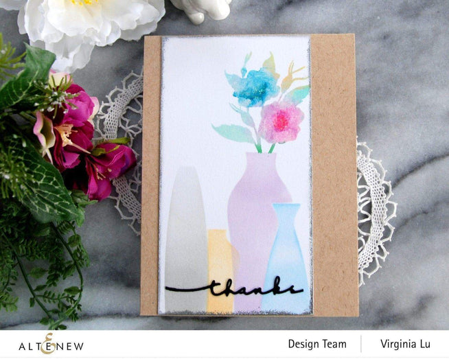 Altenew Stamp & Die & Stencil Bundle Mod Vases Stamp & Die & Mask Stencil Bundle