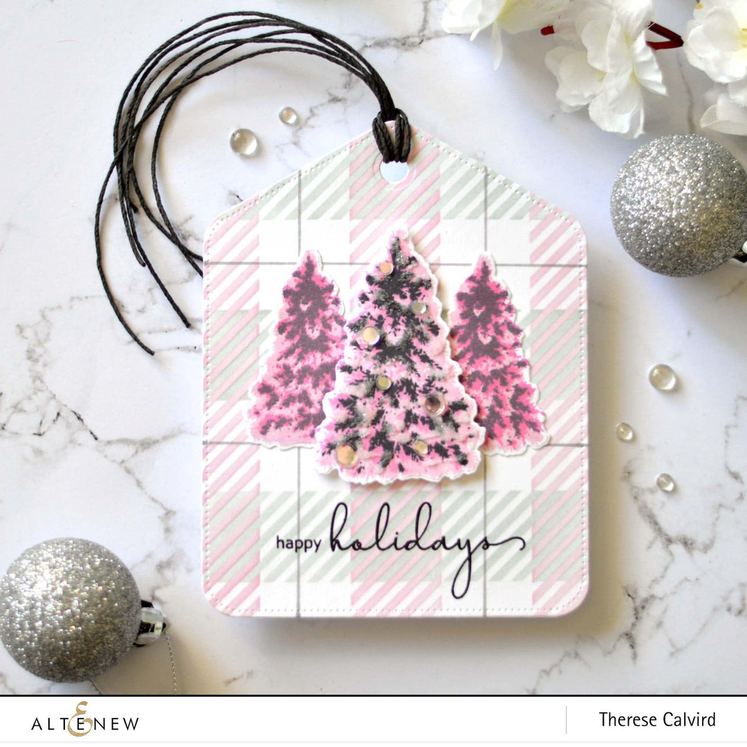Altenew Stamp & Die & Stencil Bundle Plentiful Pine Stamp & Die & Mask Stencil Bundle