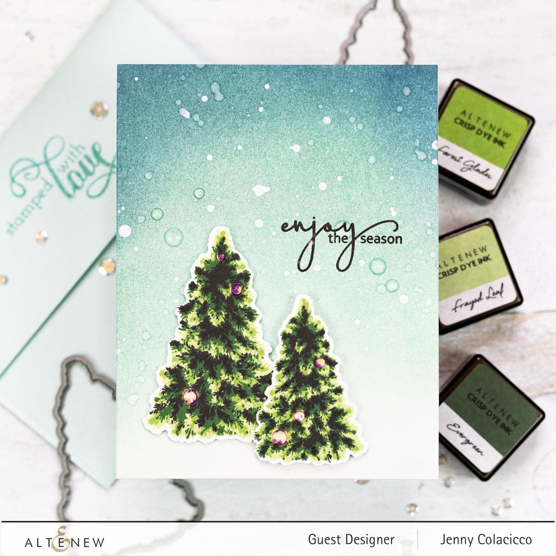 Altenew Stamp & Die & Stencil Bundle Plentiful Pine Stamp & Die & Mask Stencil Bundle