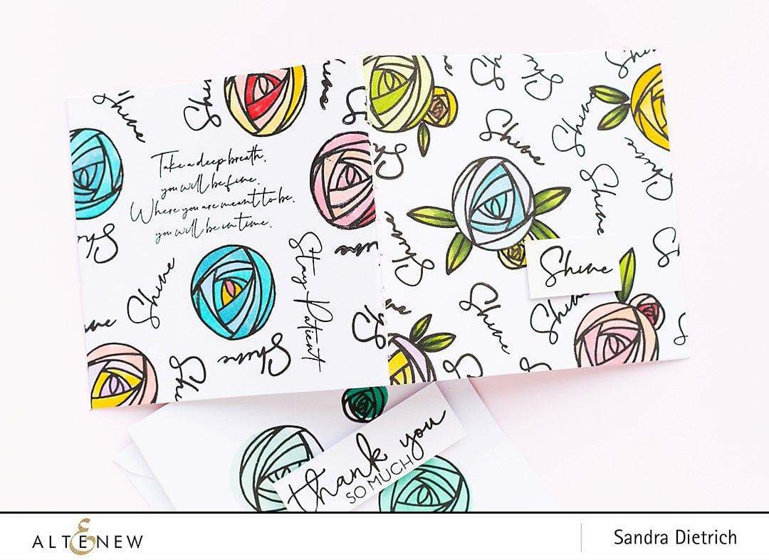 Altenew Stamp & Die & Stencil Bundle Rennie Roses Stamp & Die & Mask Stencil Bundle