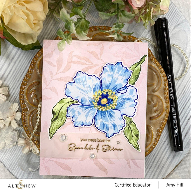 Altenew Stamp & Die & Stencil Bundle Sparkled Stamp & Die & Mask Stencil Bundle